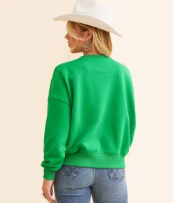 Wrangler® x Lainey Wilson Thank Ya Friend Pullover Fern Green Hot