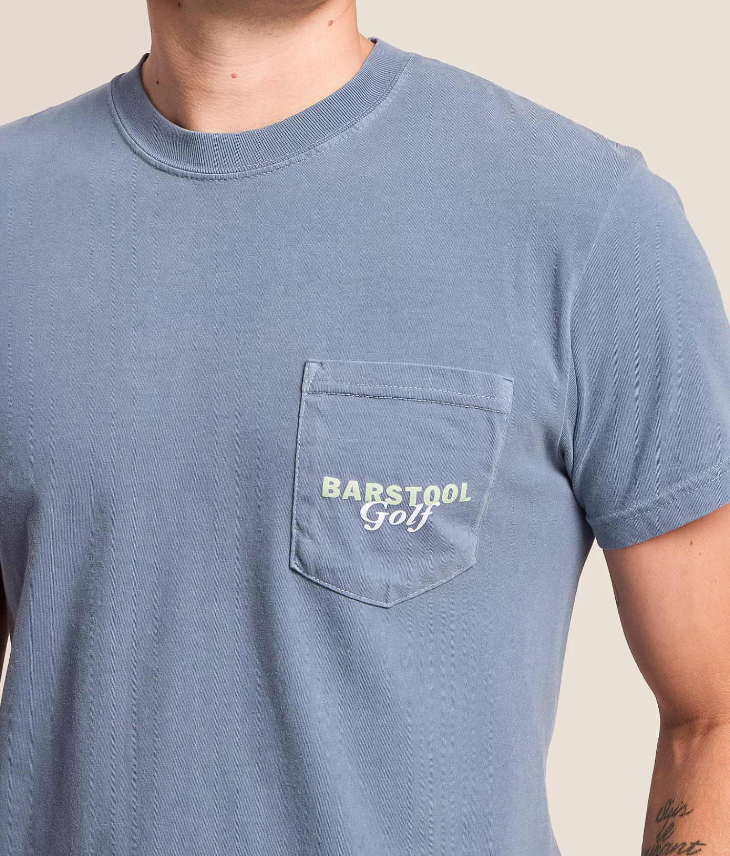 Barstool Sports® 19th Can Golf T-Shirt Blue Jean Clearance