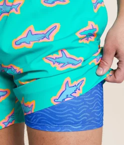 Chubbies The Apex Swimmers Stretch Swim Trunks Mint Pattern Based