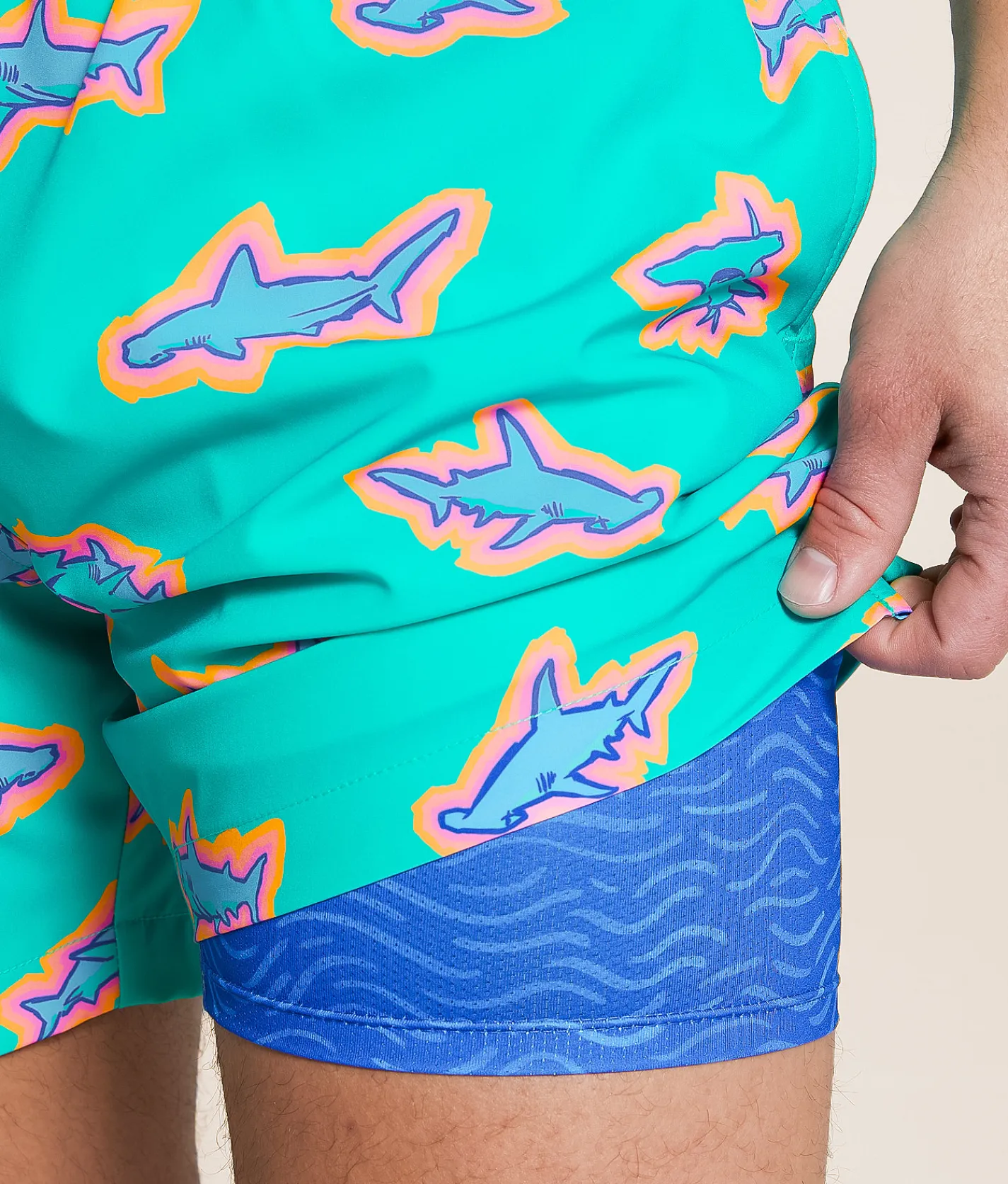 Chubbies The Apex Swimmers Stretch Swim Trunks Mint Pattern Based