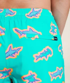 Chubbies The Apex Swimmers Stretch Swim Trunks Mint Pattern Based