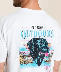 Tops|Graphic T-Shirts | Old Row The 90's Field T-Shirt White