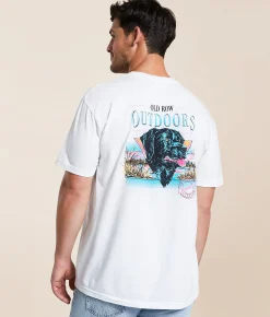 Tops|Graphic T-Shirts | Old Row The 90's Field T-Shirt White