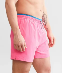 Bottoms|Swimwear | Chubbies The Avalons Stretch Swim Trunks Bright Pink