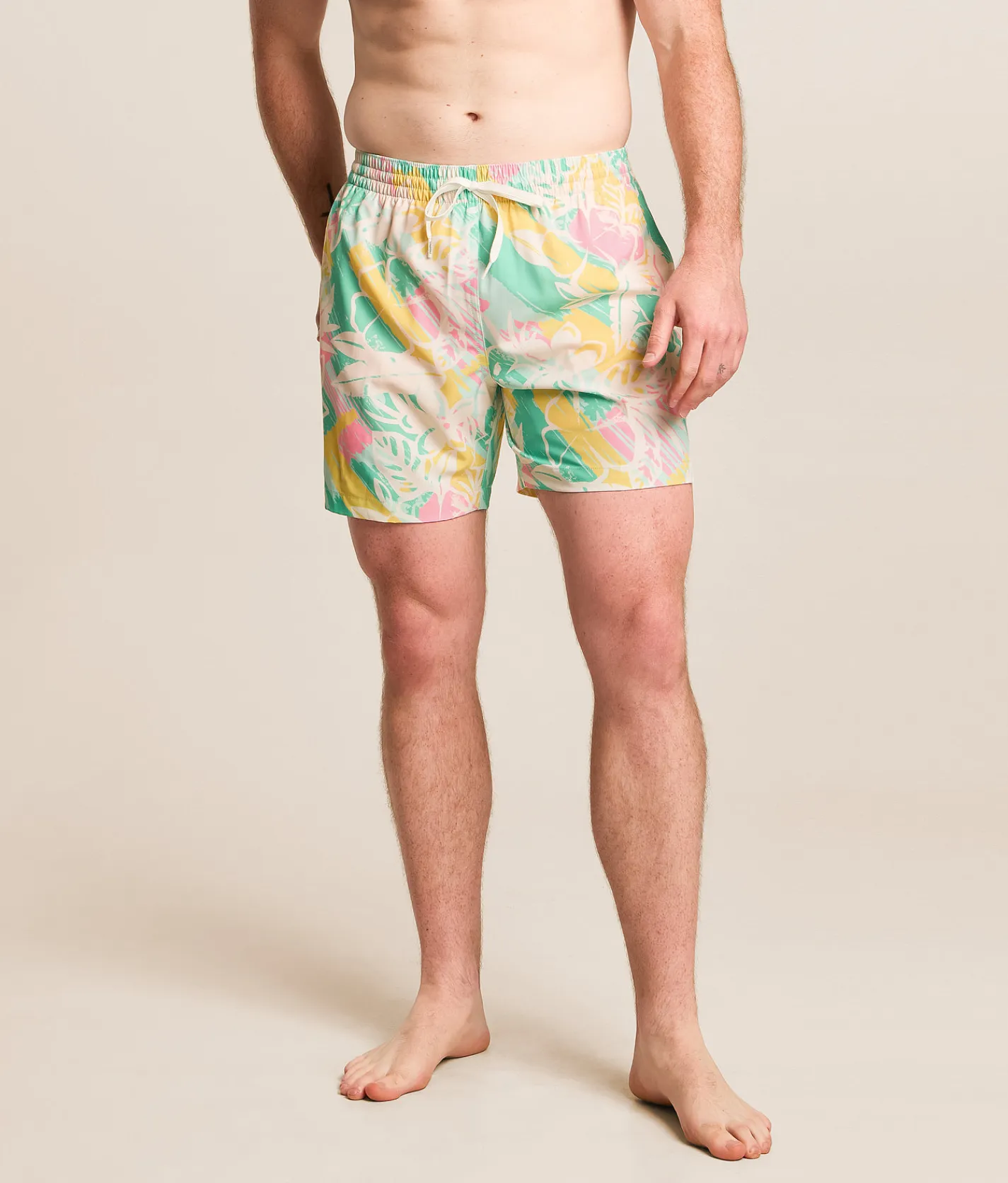 Bottoms|Swimwear | Chubbies The Baja Breezies Stretch Swim Trunks Optic White