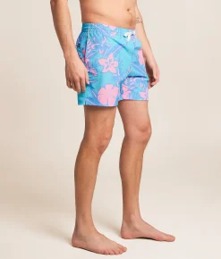 Bottoms | Chubbies The Baja Breezies Stretch Swim Trunks Turquoise Aqua