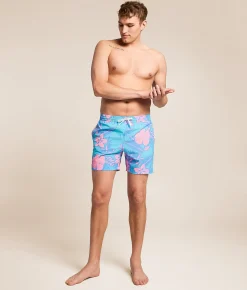 Bottoms | Chubbies The Baja Breezies Stretch Swim Trunks Turquoise Aqua