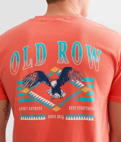 Old Row The Bald Eagle T-Shirt Bright Salmon Hot