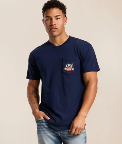 Tops|Graphic T-Shirts | Old Row The Banquet Cowboy 2.0 T-Shirt Navy