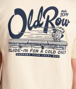 Tops|Graphic T-Shirts | Old Row The Beer Slide T-Shirt Ivory