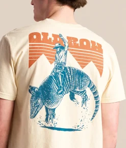 Old Row The Bucking Armadillo T-Shirt Ivory Hot