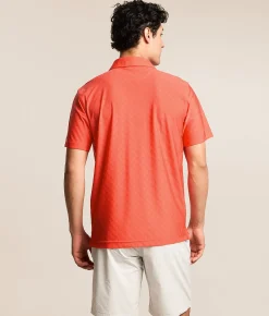 Tops|Activewear | Chubbies The Chili Pepper Performance Polo Coral