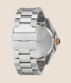 Nixon The Corporal Watch Silver Rose Gold Black