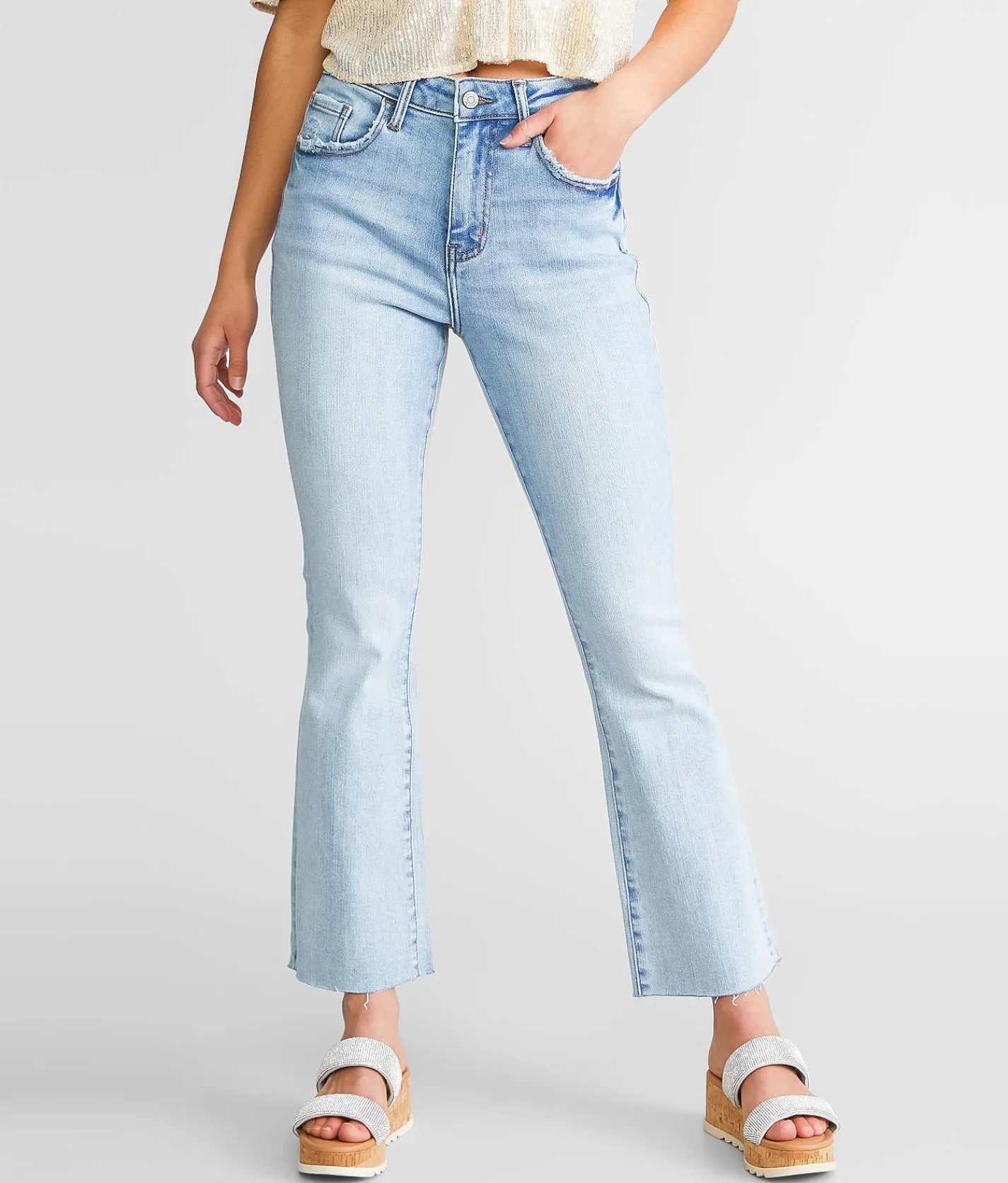 Willow & Root The Cropped Flare Out Jean Clivia Outlet