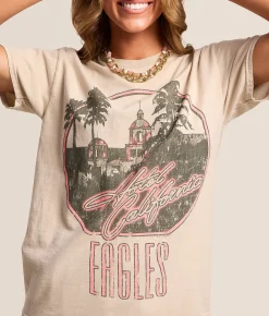 Tops | Merch Traffic The Eagles Oversized Band T-Shirt Natural