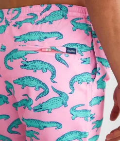 Chubbies The En Fuego Stretch Swim Trunks Pink Clearance