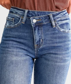 Willow & Root The Everyday Cropped Straight Stretch Jean Calantha Clearance