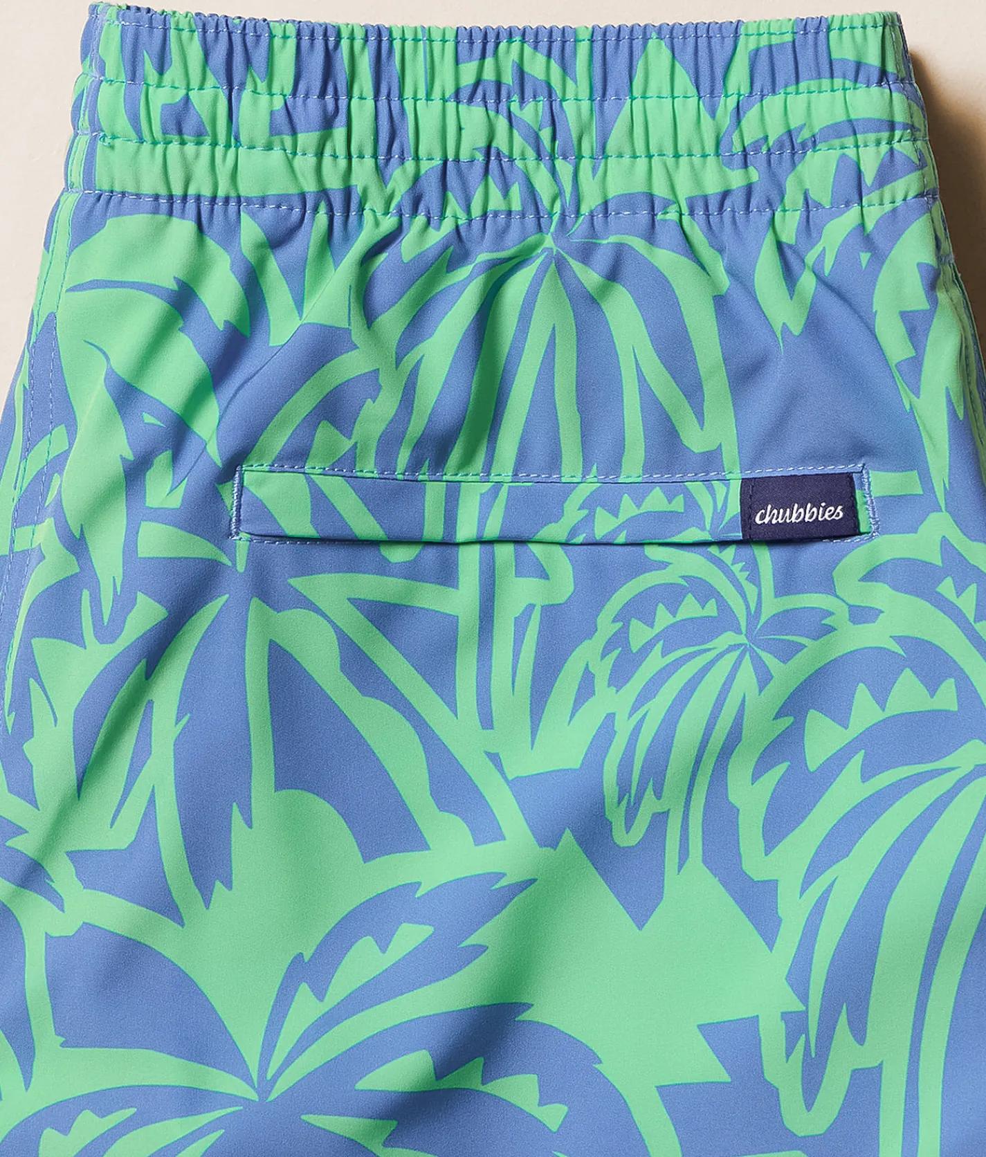 Chubbies The Frond Farewell Stretch Swim Trunks Bright Green Hot