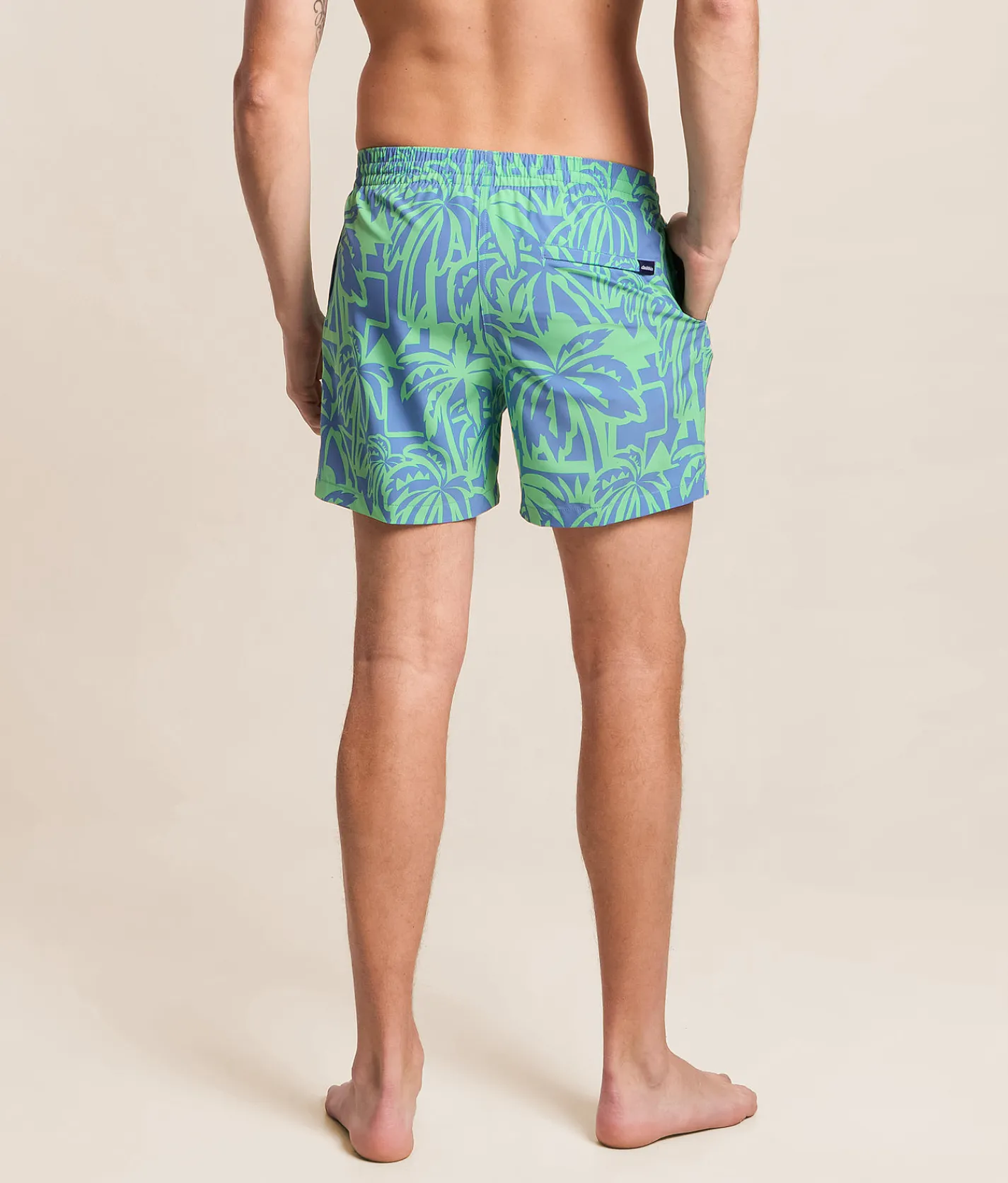 Chubbies The Frond Farewell Stretch Swim Trunks Bright Green Hot