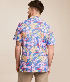 Chubbies The Garden Glow Performance Polo Medium Blue Sale