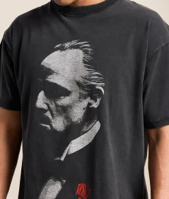 Tops|Graphic T-Shirts | ID Supply Co. The Godfather T-Shirt Washed Black