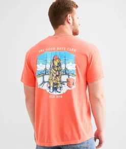 Old Row The Good Boys Club Deep Sea T-Shirt Bright Salmon