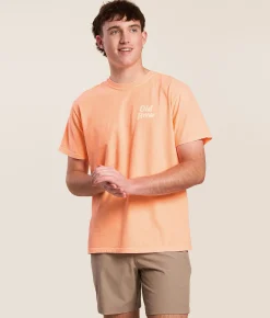 Old Row The Great Lite Shark T-Shirt Neon Cantaloupe Hot