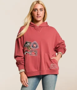 Tops | Modish Rebel The Great Outdoors Hooded Sweatshirt Washed Red
