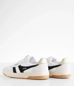 Gola® The Hawk Leather Sneaker White Black Gold Discount