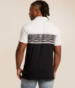 Tops|Activewear | Hooey The Hot Shot Pocket Performance Polo Black Grey