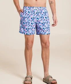 Chubbies The Magic Eyes Stretch Swim Trunks Turquoise Aqua New