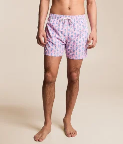 Bottoms|Swimwear | Chubbies The Miami Mosaic Stretch Swim Trunks Optic White
