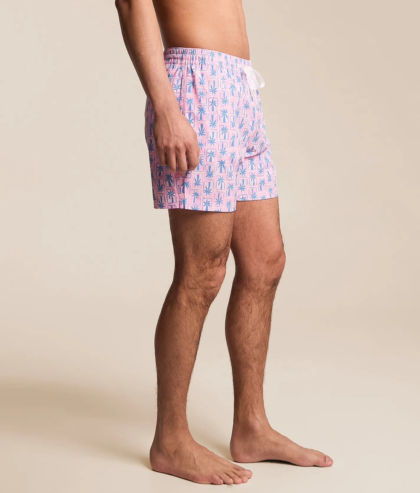 Bottoms|Swimwear | Chubbies The Miami Mosaic Stretch Swim Trunks Optic White