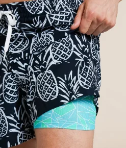 Chubbies The Midnight Thigh-N Stretch Swim Trunks Black Pattern Based PL Discount