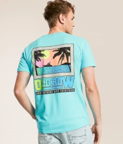 Old Row The Neon Sunset T-Shirt Blue Lagoon Clearance