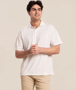 Tops | Devereux Golf The Oasis Performance Polo White