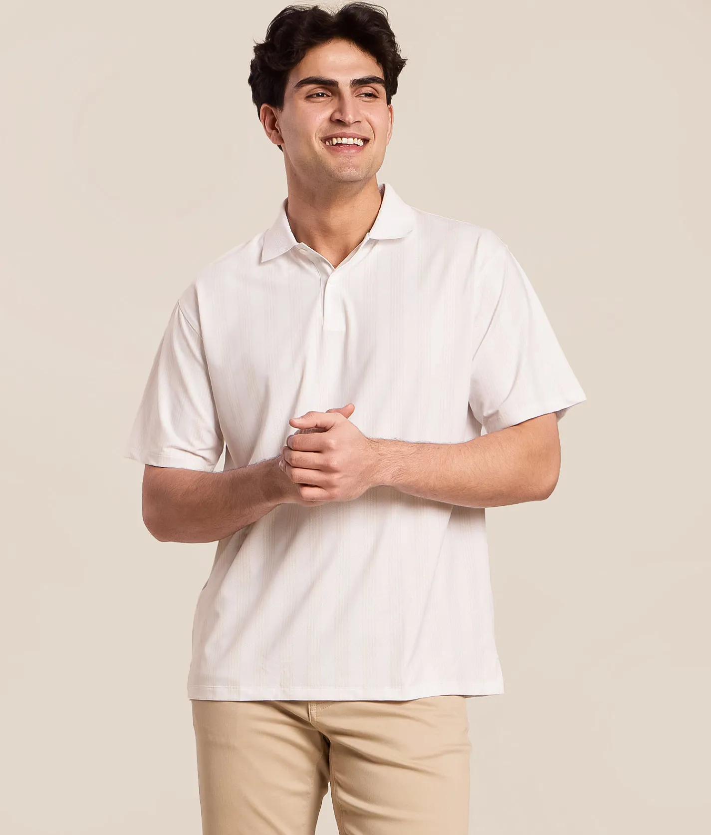 Tops | Devereux Golf The Oasis Performance Polo White