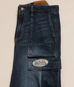 Von Dutch The Outlaws Cargo Straight Stretch Jean Middle Moon Discount