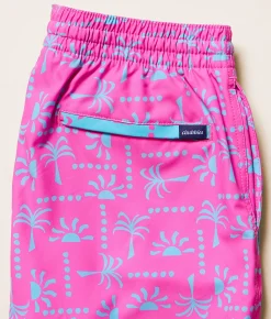 Chubbies The Pacific Grids Stretch Swim Trunks Bright Pink Discount
