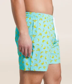 Chubbies The Peelio Dealios Stretch Swim Trunks Mint Pattern Based New