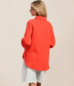 Tops | Z Supply The Perfect Airy Blouse Lychee