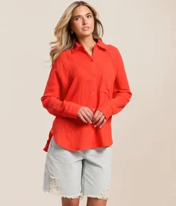 Tops | Z Supply The Perfect Airy Blouse Lychee