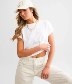 Tops | Free People The Perfect Cropped T-Shirt Spring Melon