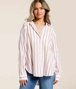 Z Supply The Perfect Line Striped Shirt Boathouse Clearance