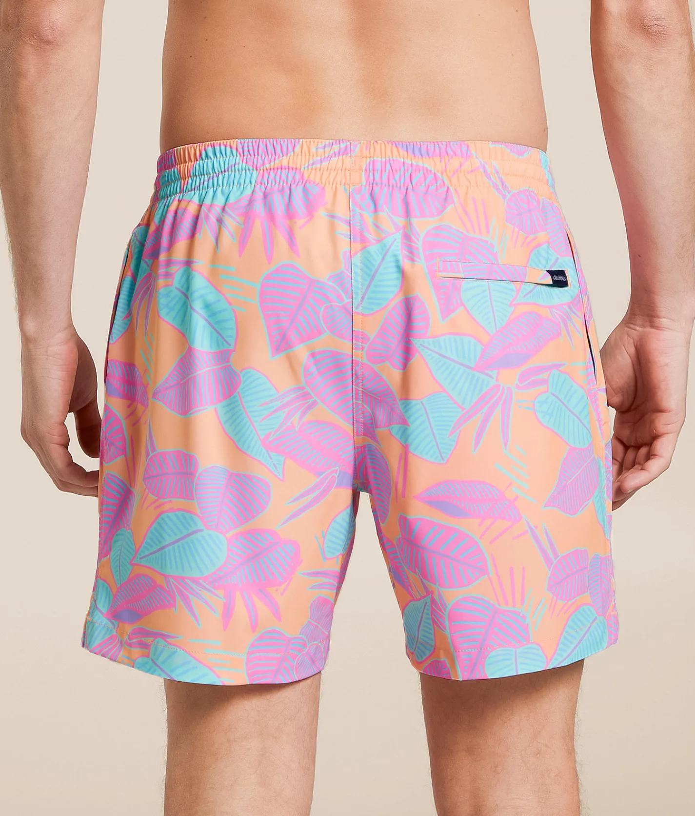 Bottoms|Swimwear | Chubbies The Posh Palms Swim Trunks Orange