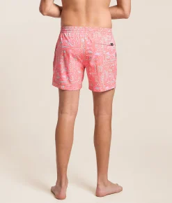 Bottoms|Swimwear | Chubbies The Pyramid Poolside Swim Trunks Coral