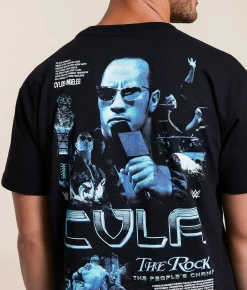 CVLA The Rock The Peoples Champ T-Shirt Black New