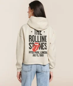 Tops | Life Clothing The Rolling Stones Band Hooded Sweatshirt Natural