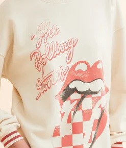 Goodie Two Sleeves The Rolling Stones Band Pullover Whitecap Gray Clearance
