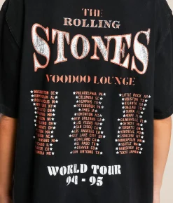 Life Clothing The Rolling Stones Oversized Band T-Shirt Black